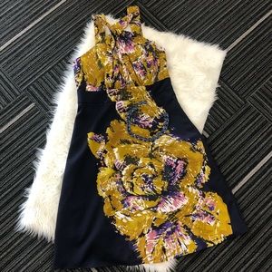The Limited Sz. 6 Navy Floral A-Line Dress